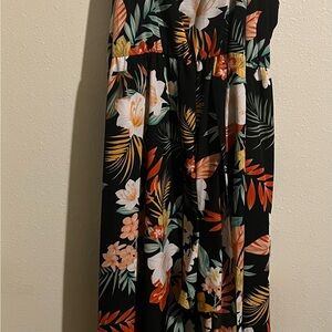Stunning Black and Orange Maxi Dress
